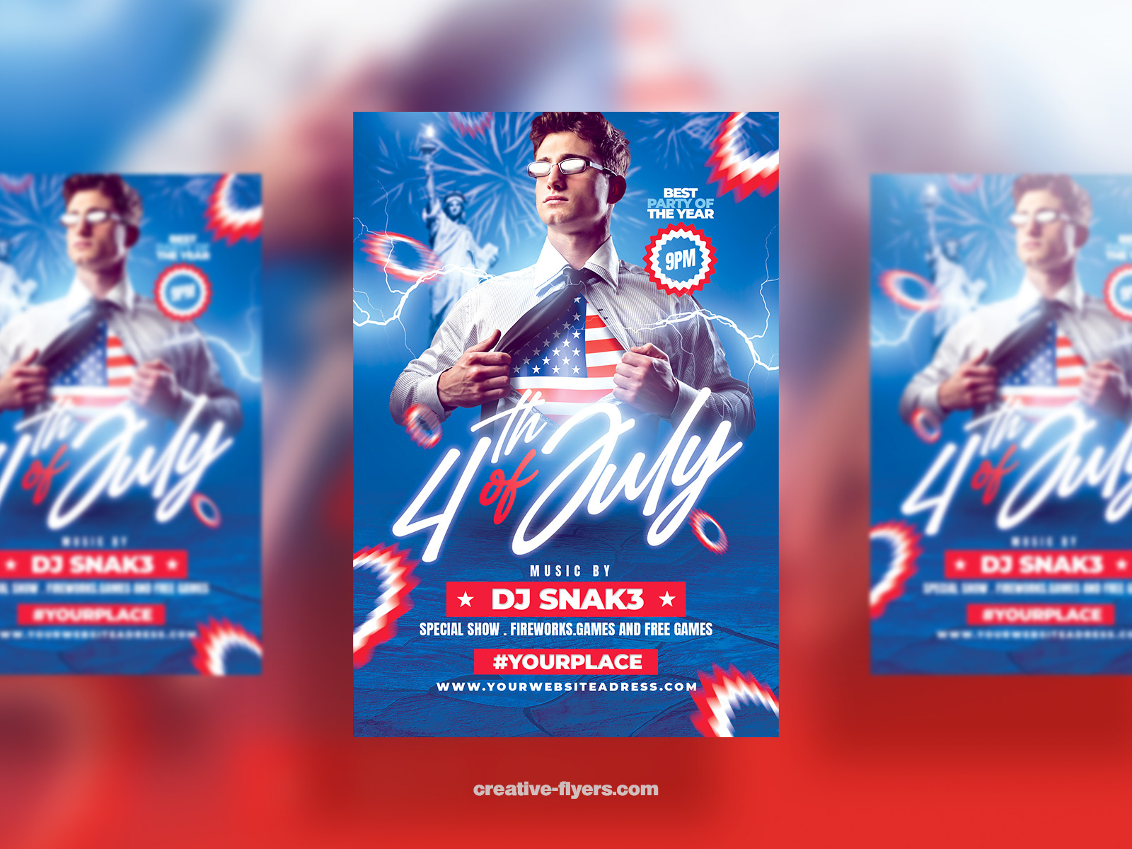 4th of July Flyer Design (PSD) 4 july 4th of july creative design flyer flyer templates graphic design heroes independence day party flyer photoshop photoshop psd poster psd flyer super heroes united state