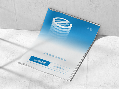 Cover design for printed materials blue branding clean design gradient graphic design logo minimal notebook photoshop print typography