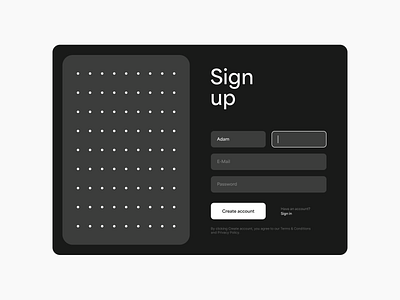 Sign Up page - UI Design app design ui ux