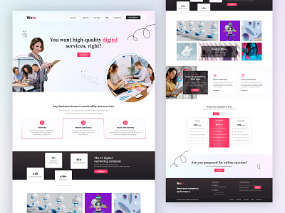 Digital Marketing Agency Landing Page branding design digital digital marketing landing page marketing new design ui uidesign uiux ux web web design web ui website