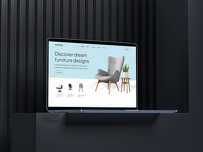 Furniture Website Design apartment bedroom chair couch cozy e commerce flamekast homepage interior landing page landingpage responsive sofa ui ux web webdesign website website builder website concept