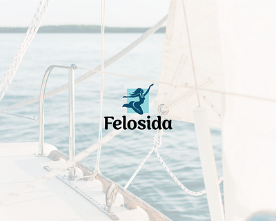 Felosida logo boat challenge design design challenge girl graphic design logo logochallenge logotype mermaid ocean sea water woman yacht
