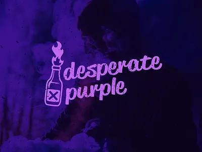 Desperate purple logo branding challenge design design challenge desperate fire graphic design logo logotype molotov people protest purple rebel rebelion revolution