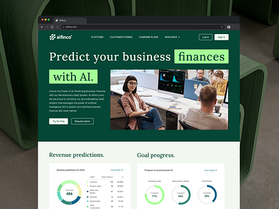 Web App Landing Page ai design finances landing ui uidesign ux uxdesign webdesign