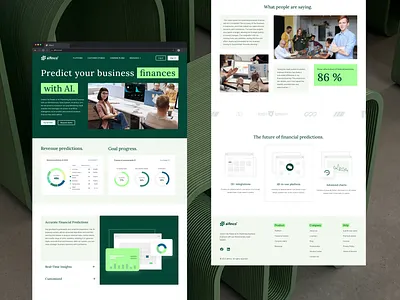 App Landing Page — Predict finances with AI design finances landing landing page ui ux uxdesign webdesign