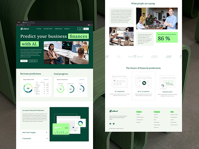 App Landing Page — Predict finances with AI design finances landing landing page ui ux uxdesign webdesign