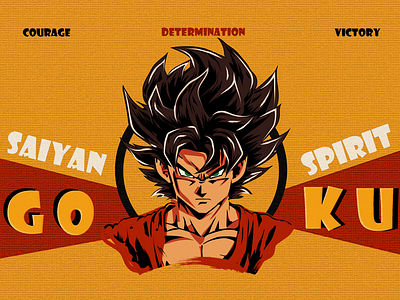 GOKU Illustration design graphic design illustration typography ui ux vector