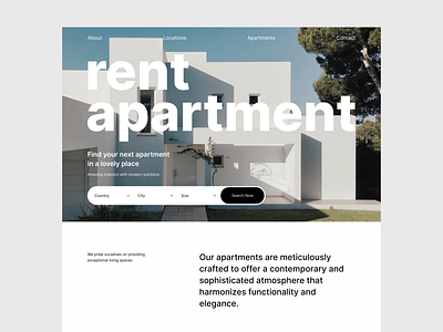 Apartment rental - Design design ui uidesign ux uxdesign webdesign