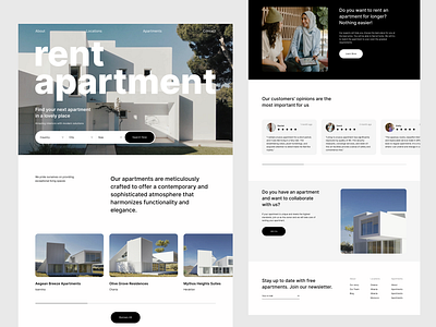 Website design with apartments for rent apartments design landing rent ui uidesign ux uxdesign