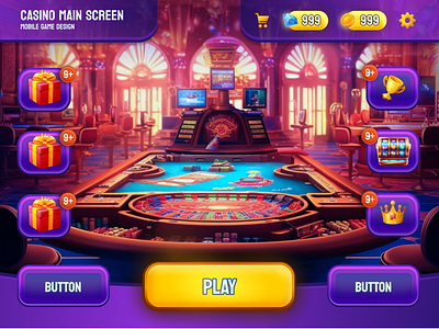 Mobile casino main screen concept casino casual gambling game game interface graphic design mobile mobile ui slots ui