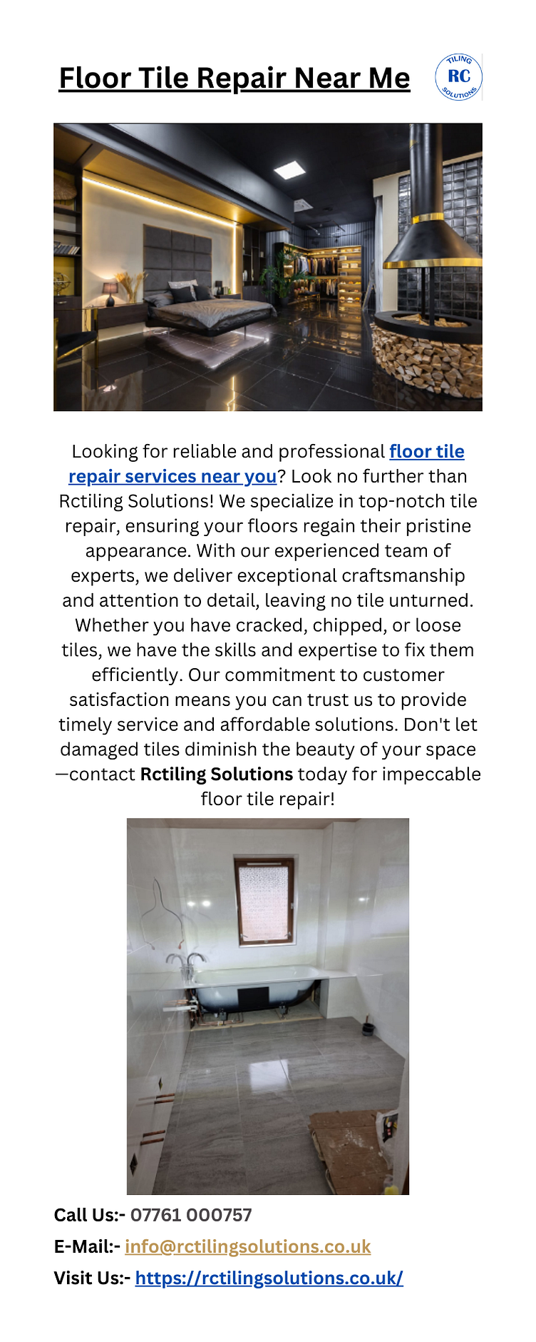 Expert Floor Tile Repair Services Near You Rctiling Solutions by Rctiling Solutions on Dribbble