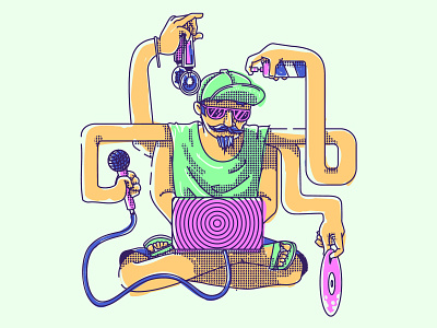 Music Man apparel apparel design design dj festival illustration illustrator music tshirt