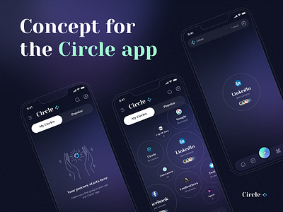 Organizing contacts in one place | Mobile App application circle concept contacts logo mobile app noise organization redesign ui ux
