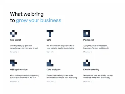 Clearclick - Web 3d about block clean clear click cube glow icons landing linear marketing minimal outline services shapes square website