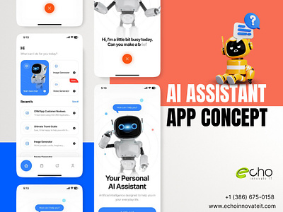 Ai Assistant App Concept aiassistant app development appconcept automation innovation mobile app development