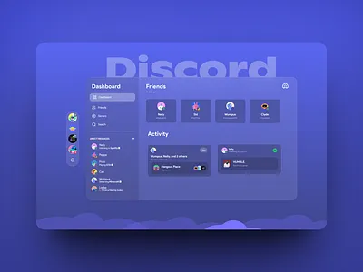 Discord for VisionOS (Spatial UI) apple design discord gaming spatial ui typography ui ux visionos