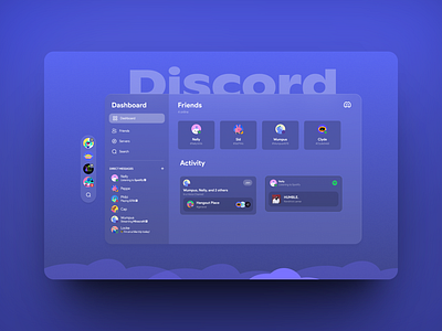 Discord for VisionOS (Spatial UI) apple design discord gaming spatial ui typography ui ux visionos