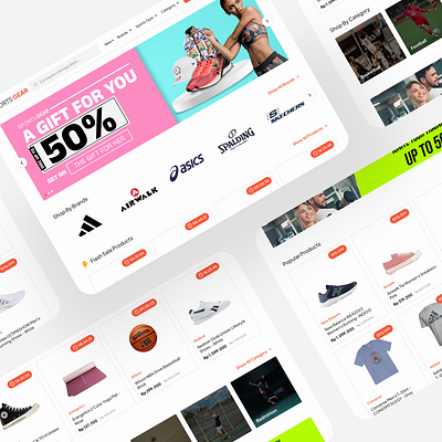 Sports Gear Landing Page: Elevate Your Sports Equipment design ui ux web