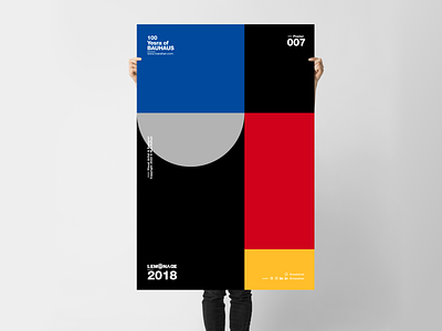 100 Years of Bauhaus branding design illustration poster printdesign