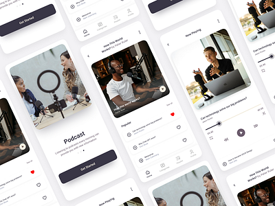 Podcast App Exploration app design concept designinspiration inspiration mobileappdesign modern podcastaddict podcastcommunity podcastdiscovery podcastenthusiast podcastlistening podcastplatform podcastplayer podcastrecommendations podcastui simple trend ui ui uipodcastapp uiux design