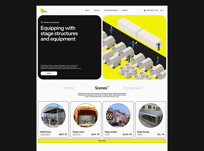 Website for the manufacturer of stage structures design graphic design illustration manufacturer typography ui ux