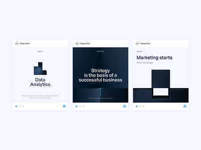 Clearclick - Assets block branding case clear click cube elegant expensive instagram luxury marketing navy premium showcase social media square templates