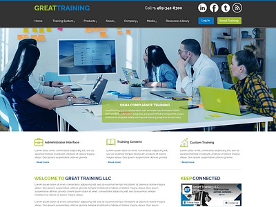 GreatTraining_WebDesignHomePage conceptual design creative design graphic design home page web design landing page design modern design ui ui and ux design uianduxdesign ux web design web design home page webdesign in photoshop website design website design in photoshop