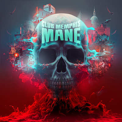 Cover Art for Three 6 Mafia's New Single: 'Club Memphis Mane' cover art design gangster rap graphic design hip hop illustration rap