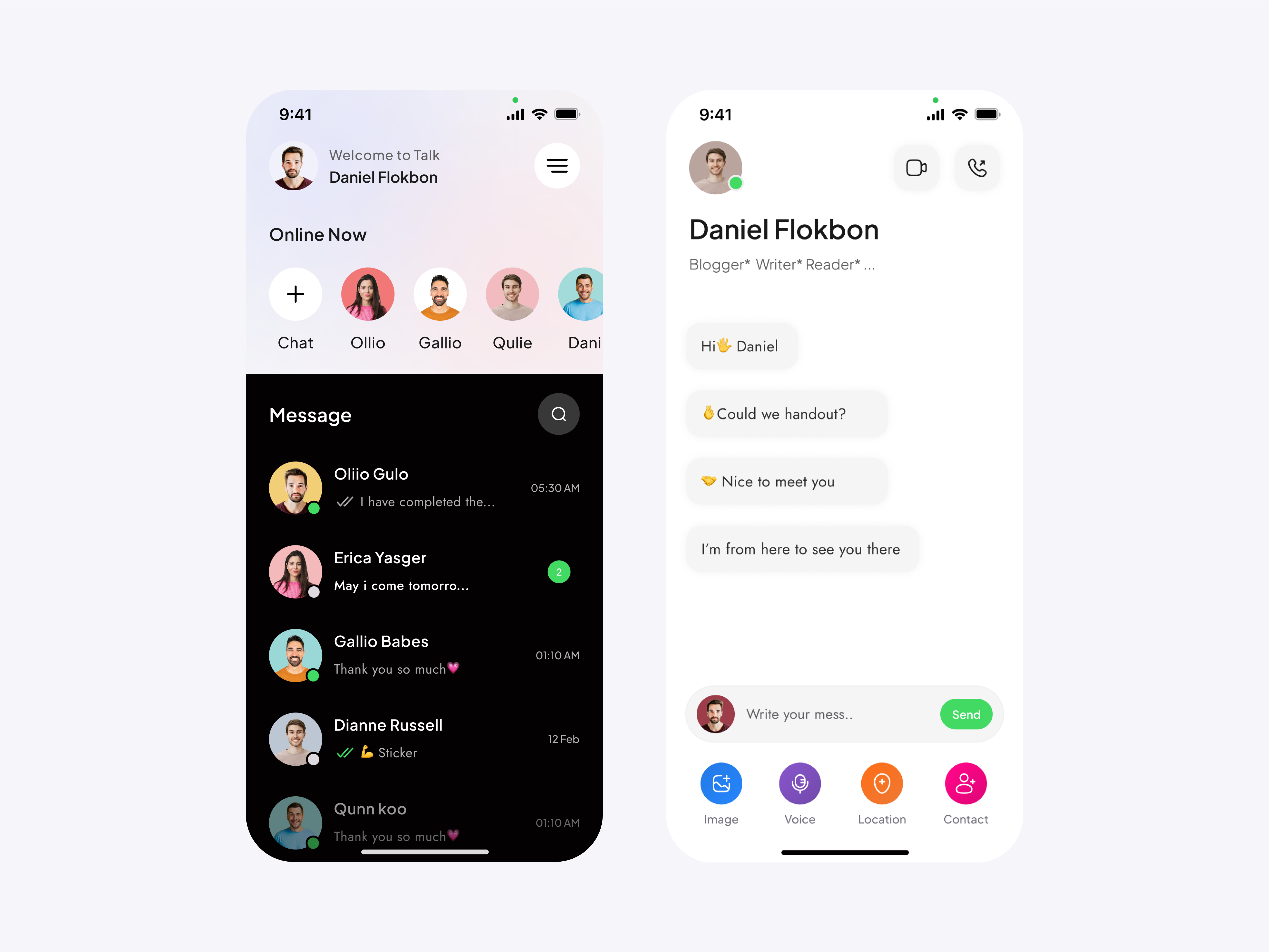 Chat app ui app chat design messanger ui whatsapp