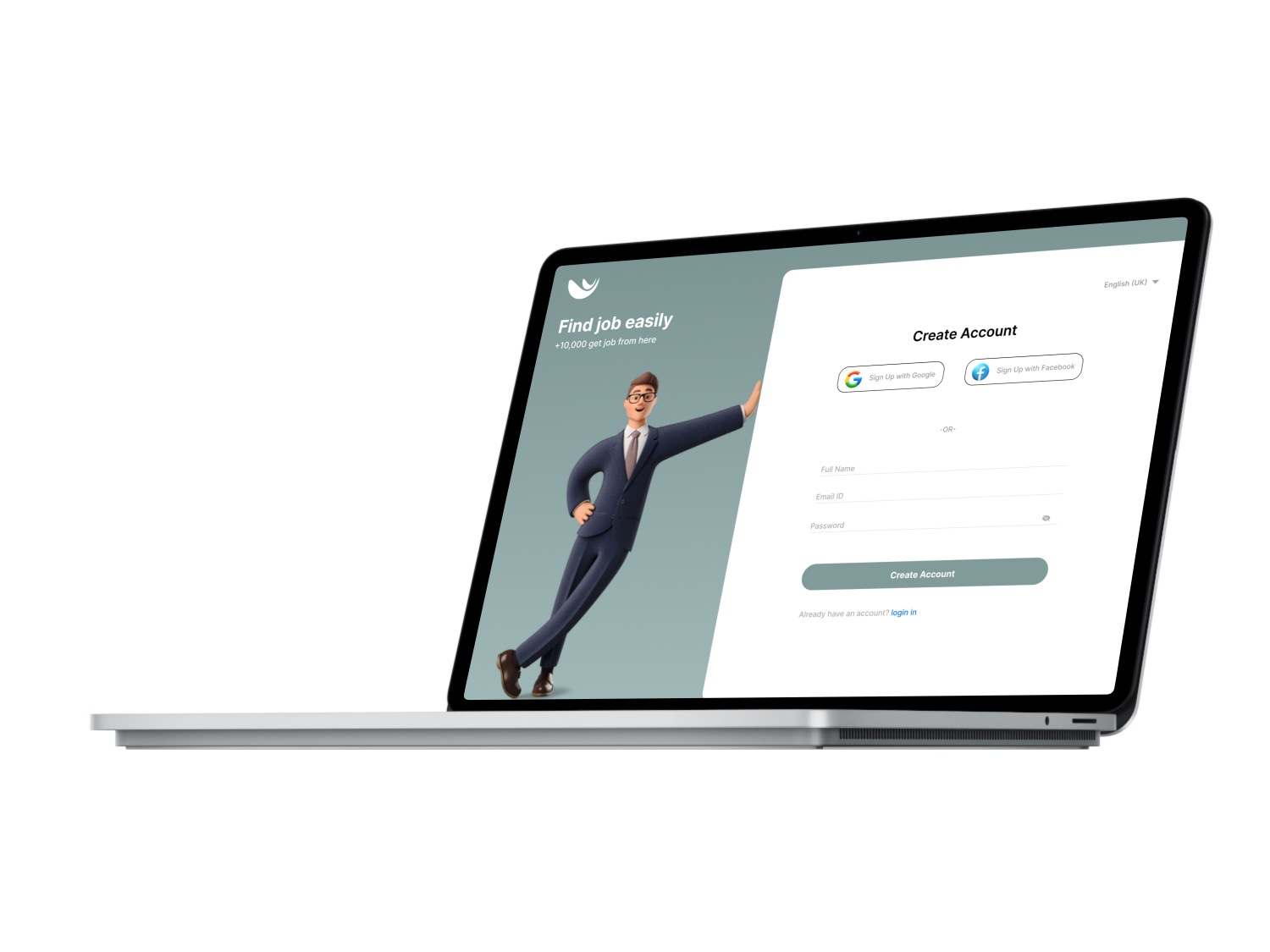 Find Job Easily app design illustration logo typography ui ux