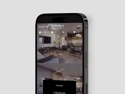 Kadena - Sotheby's mobile version apartment design followthearrow landingpage mobile page product design real estate realestate residence sales site studio direction studiodirection ui ux web web page