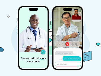 Doctor Consultant Mobile UI Design 3d animation branding design figma graphic design illustration logo mobile ui design mobile ux design motion graphics ui uiux design vector