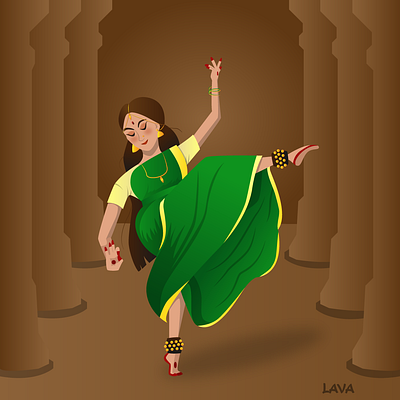 Bharathanatiyam animation dance design digital art digital drawing drawing graphic design illustration sketches vector