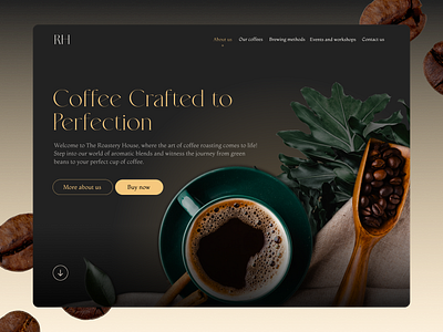 The Roastery House coffee dashboard logo shop ui ux webdesign