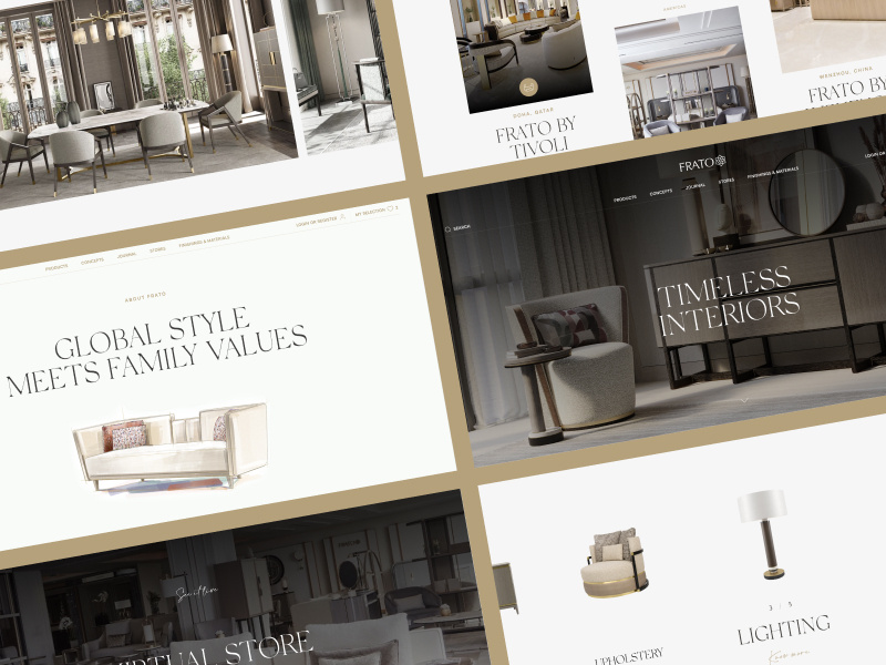 Website for Frato design frato furniture luxury ui ux website