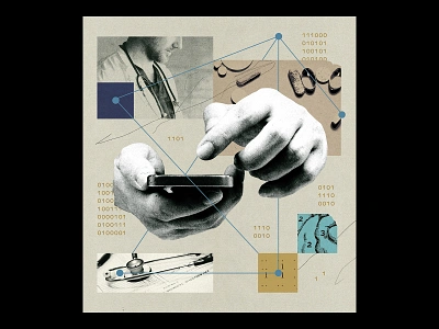 Doximity collage hands illustration medical