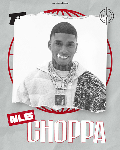 NLE Choppa Poster banner creative design graphic design minimal poster