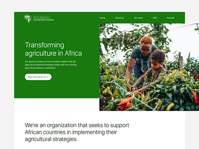 Agriculture website africa agriculture agro desktop green minimal photography ui ux website