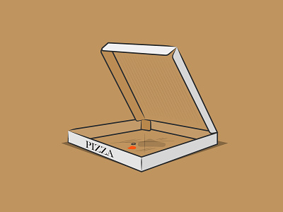 Empty Pizza Box fast food food illustration pizza box vector vector art vector illustration