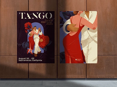 Dance Festival Poster Design: Tango advertising art branding couple dance dance festival dancers design design studio digital art digital illustration event branding event poster graphic design illustration illustrator marketing passion poster design tango