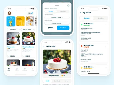 M-commerce cake design figma ios mobile mockup ui ux