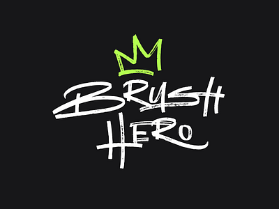 Logo for Art Studio Brush Hero branding graphic design icon identity logo mark design painting typography vector