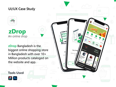 zDrop Redesign (A Online Shop) - UI/UX Case Study app design ecommerce figma hasnat.co onlineshop redesignapp ui design uiux ux design zaynax zaynaxgroup zaynaxhealth zdrop zdropredesign