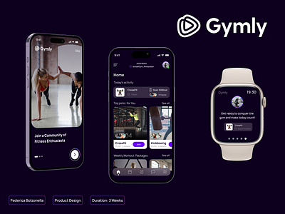 Gymly: A Case Study in Building a Motivational Fitness App app branding case study fitness graphic design gym mobile portfolio ui ux