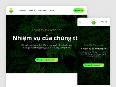 Website - Green Env graphic design green ui website