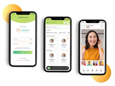 Therapist Application 3d animation branding graphic design logo ui