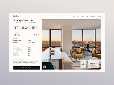 Real Estate website - FlatFlash apartment rent apartment search appartment buy concept design flat landing new platform popular real estate rent search sell typography ui ux web website