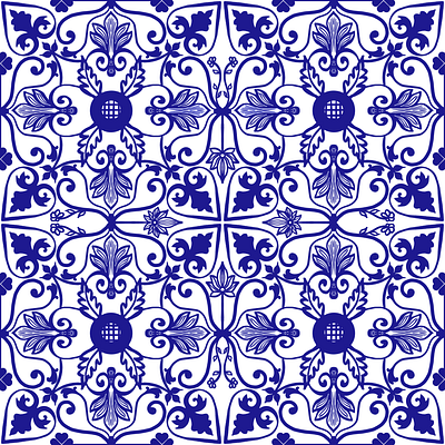 Blue and white porcelain inspired pattern blue and white design graphic design pattern porcelain print surface pattern