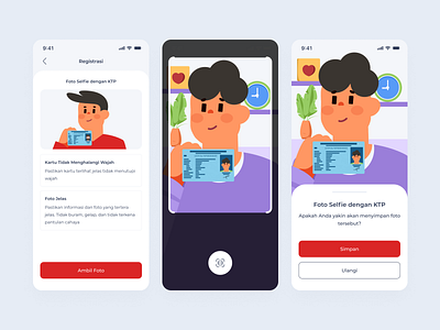 JConnect - Mobile Banking App ai bank currency face facerecognition illustration machinelearning mobilebanking mobiledesign mobileui red uidesign