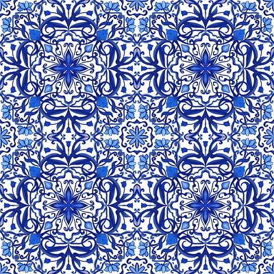 Blue and white tile pattern blue and white design graphic design pattern porcelain print seamless pattern surface pattern tile pattern